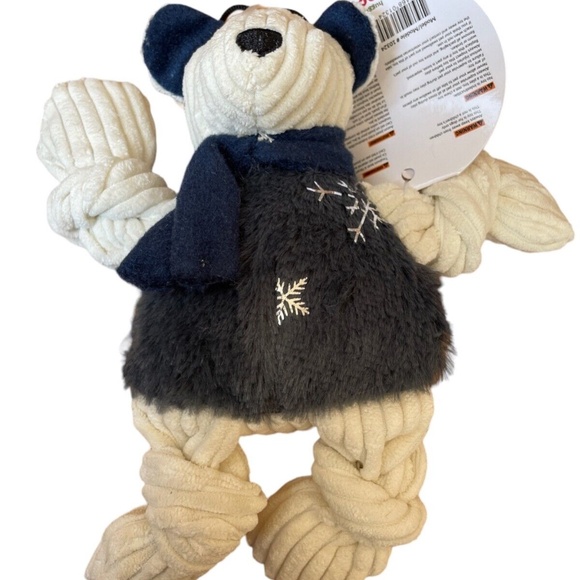 Hugglehounds Hanukkah Celebration Bear 9" Plush Corduroy Knotties Dog Toy Squeak - Picture 1 of 1